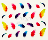 Stickers Colorful Feather