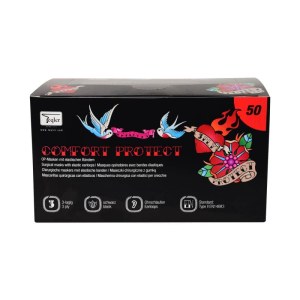 Black Dragon 2.0 50-delig zwart chirurgisch masker