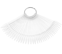 Nuancier éventail transparent 50 tips Amande 