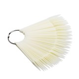 Nuancier éventail transparent 50 tips Amande 