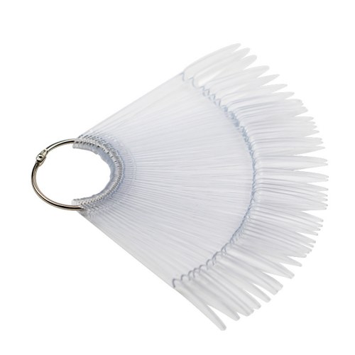 Nuancier éventail transparent 50 tips Amande 