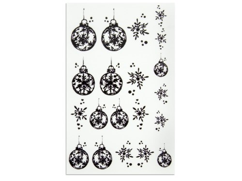 NailArt Tattoo Christmas Ball Ornaments
