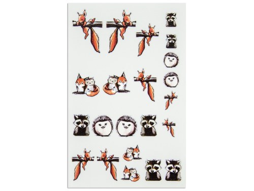 NailArt Tattoo Hedgehogs Autumn II