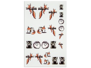 NailArt Tattoo Hedgehogs Autumn II