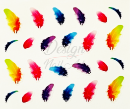 Stickers Colorful Feather